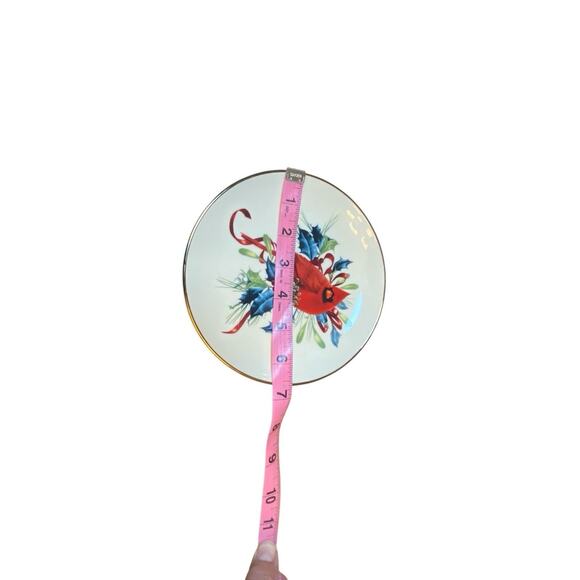 Lenox Winter Greetings 6¾" Cheese Plate Cardinal Motif w/Gold Trim New - Picture 4 of 5